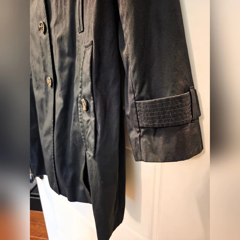 Women's London Fog Hooded Trench Coat - Picture 3 of 9